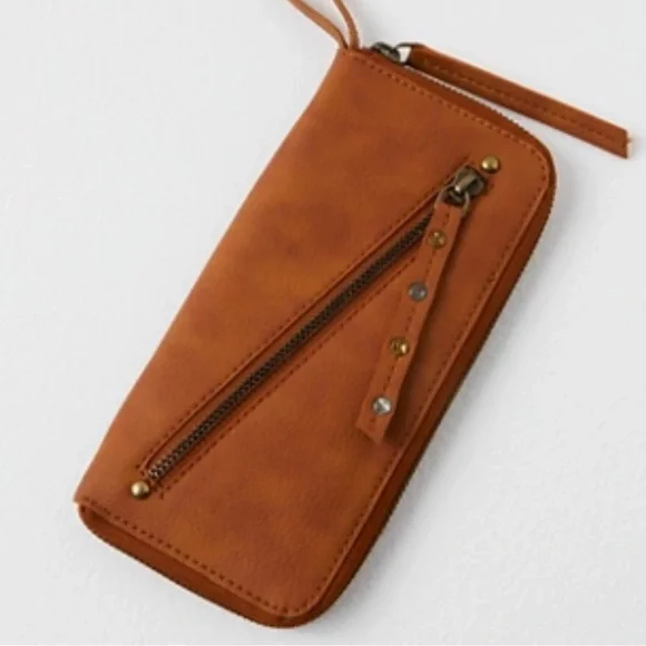 Free People Distressed Vegan Wallet - Picture 1 of 9